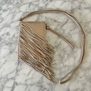 Hobo Leather Fringe Mini Crossbody Purse
